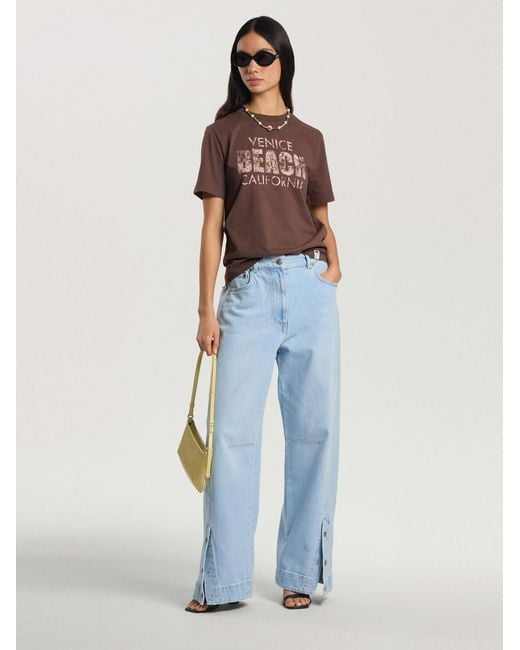 Palm Angels Brown Cali Vibes Regular T-Shirt