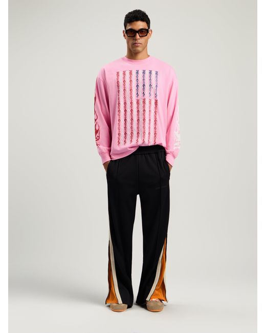 Palm Angels Pink Performance Zip-Up Track Pants for men