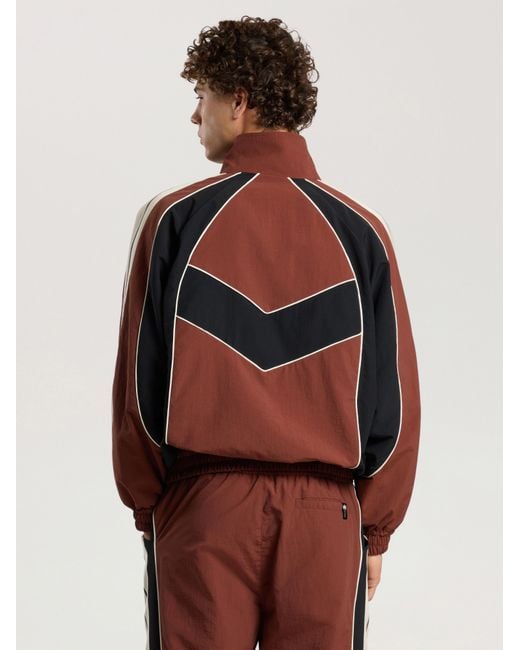 Palm Angels Red Hollywood Windbreaker Jacket for men