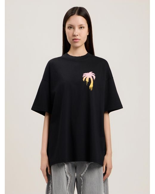 Palm Angels Black I Love Pa Loose T-Shirt
