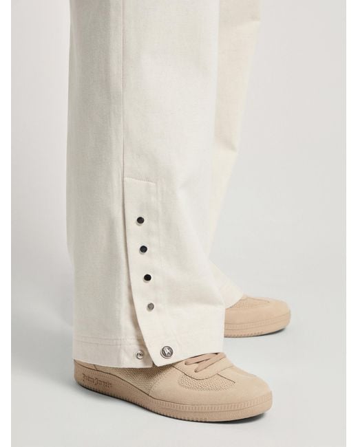 Palm Angels Natural Palm Tree Loose Trousers Off for men
