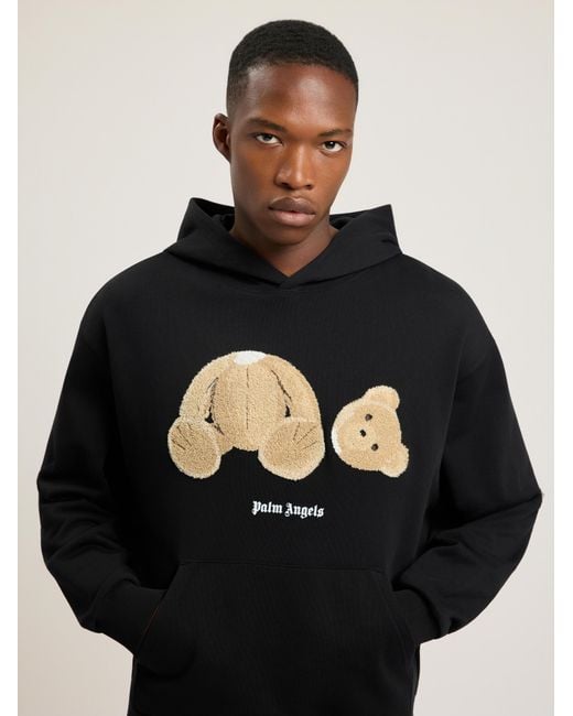 Palm Angels Black Bear Hoodie for men