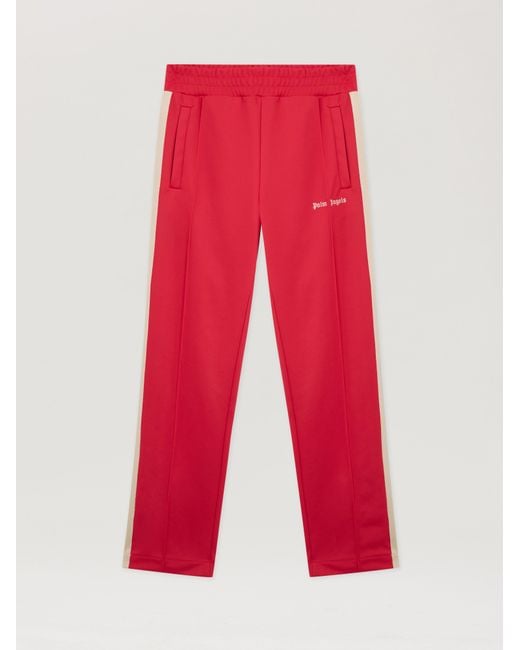 Palm Angels Red Classic Logo Track Pants for men