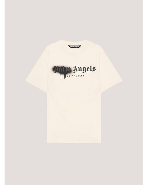Palm Angels Natural Spray City Los Angeles T-Shirt for men