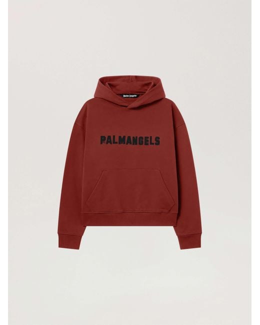 Palm Angels Red Palm Hills Regular Hoodie Brick for men