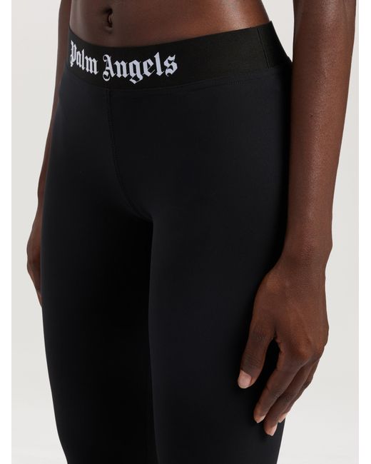 Palm Angels Black Classic Logo Sport Leggings