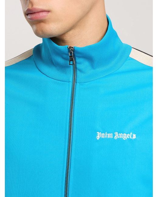 Palm Angels Blue Classic Logo Track Jacket Medium for men
