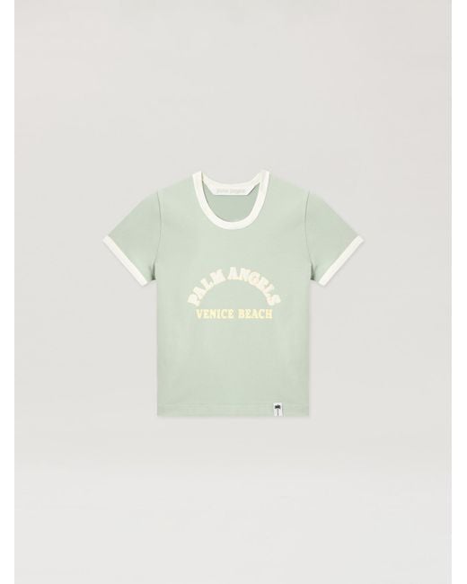 Palm Angels Green Cali Vibes Vintage Slim T-Shirt