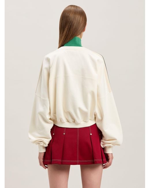 Palm Angels Natural Oval Palm Zipped D Crew Off