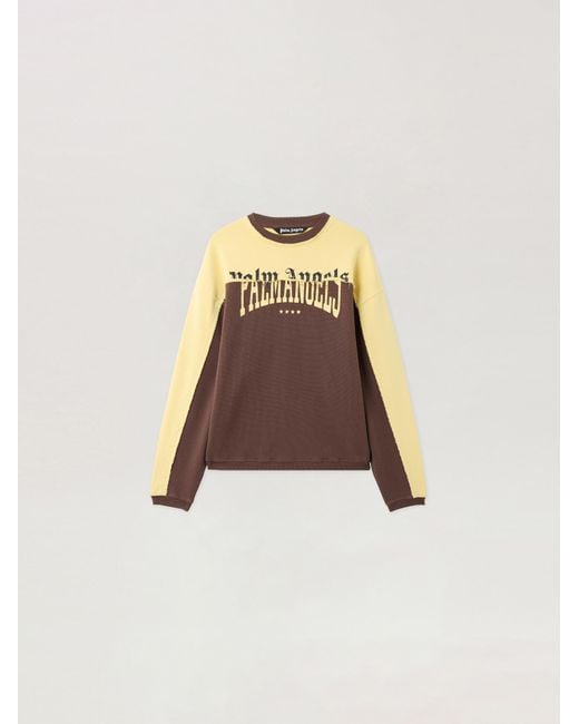 Palm Angels Natural Vintage Logo Crewneck Sweatshirt for men