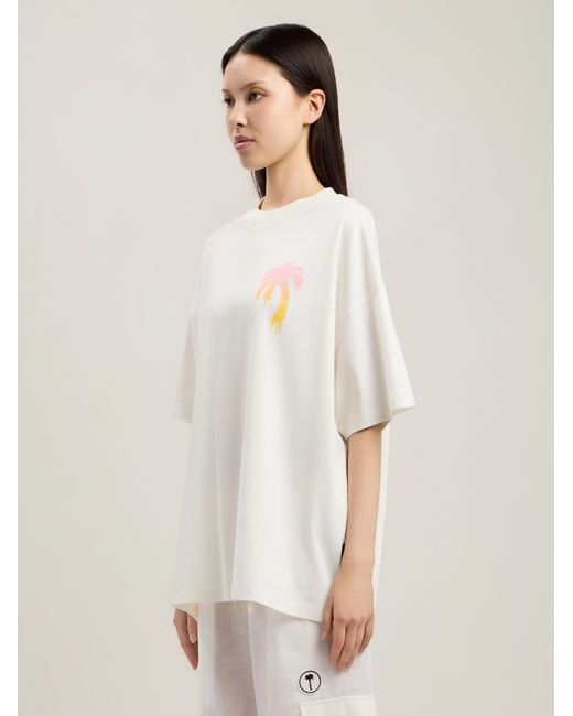 Palm Angels Natural I Love Pa Loose T-Shirt