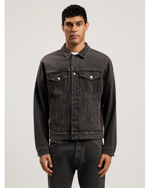 Palm Angels White Back Logo Over Denim Jkt for men