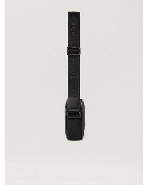 Palm Angels Black Tree Logo Crossbody Bag for men