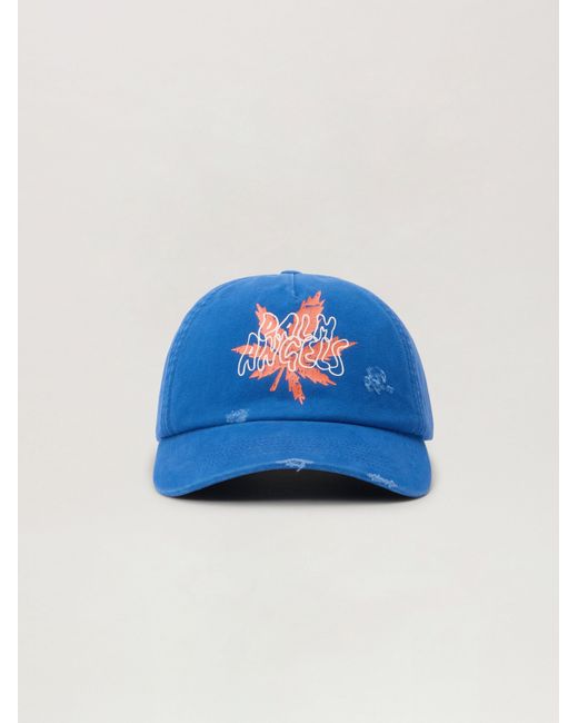 Palm Angels Blue Palm Leaf Cap for men