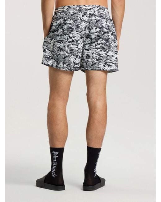 Palm Angels Multicolor Palm Waves Swim Shorts for men