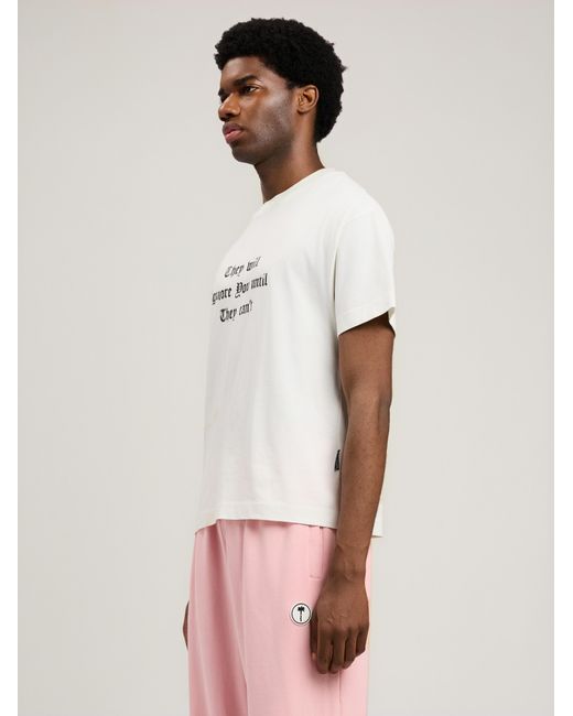 Palm Angels Natural Statement T-Shirt for men