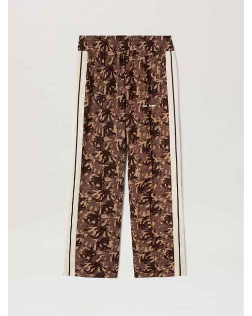 Palm Angels Brown Camouflage Track Pants for men