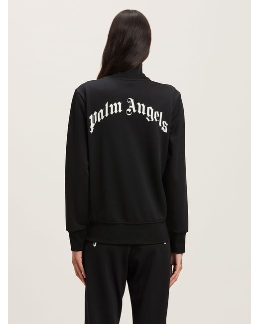 Palm Angels Black Logo Zipped Track Jacket