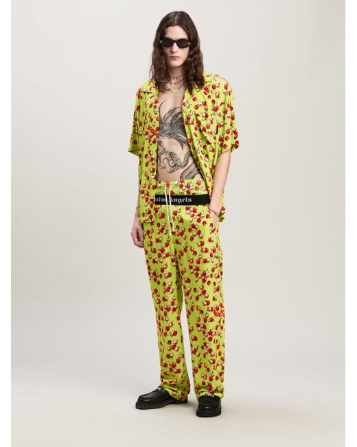 Palm Angels Yellow Cherries Pajama Pants for men