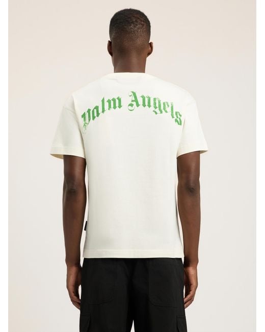 Palm Angels Green Spray Bear T-Shirt for men
