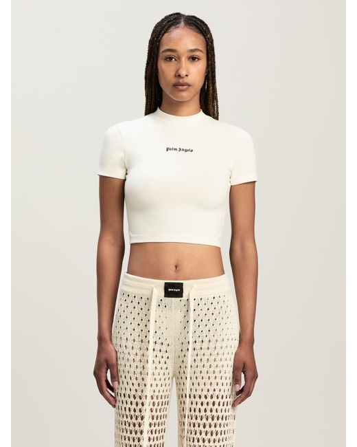 Palm Angels Natural Classic Logo Baby T-Shirt