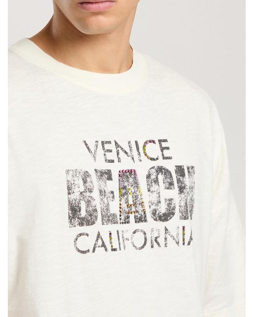 Palm Angels Natural Cali Vibes Loose Tee Off for men