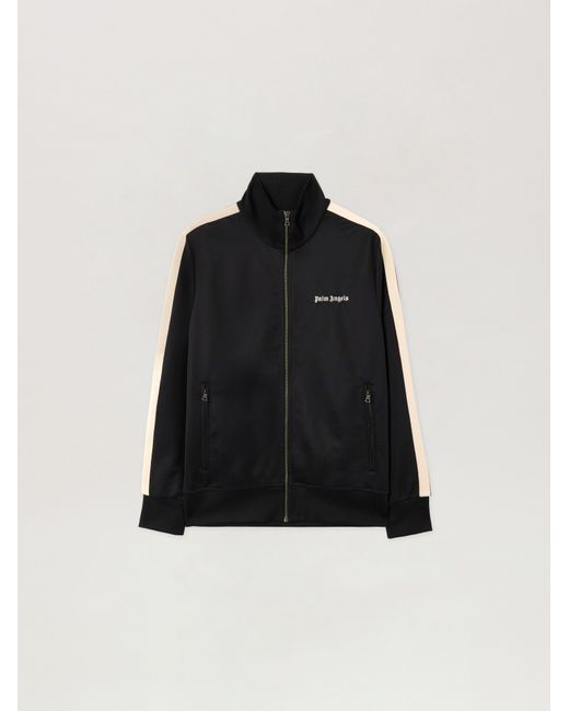 Palm Angels Black Classic Logo Track Jacket for men