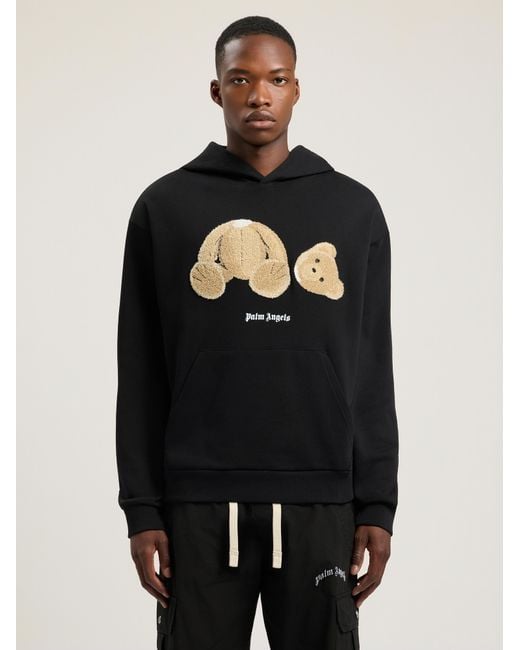 Palm Angels Black Bear Hoodie for men