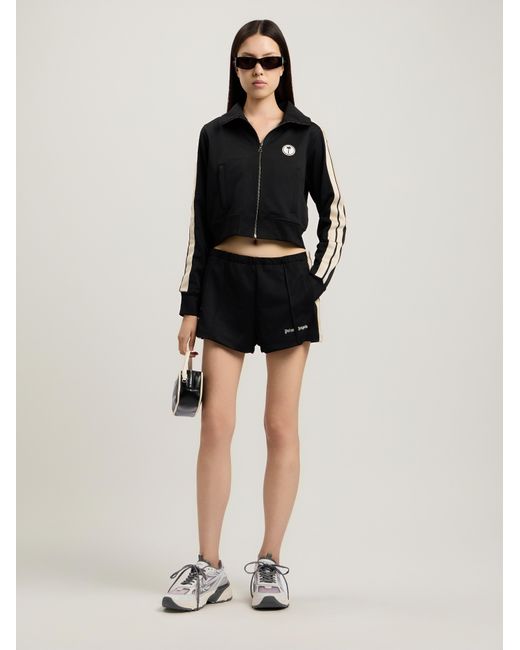 Palm Angels Black Classic Logo Track Shorts