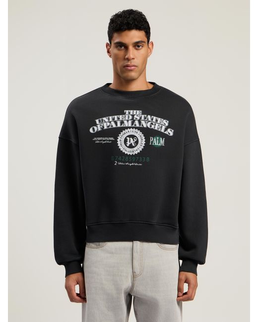 Palm Angels Multicolor Dollar Loose Crew Sweatshirt Vintage for men