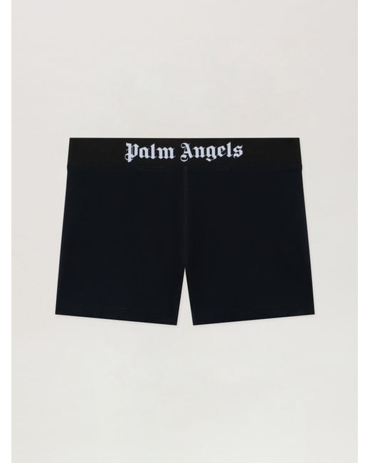 Palm Angels Black Classic Logo Sport Shorts