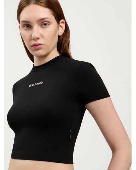 Palm Angels Black Classic Logo Baby Tee