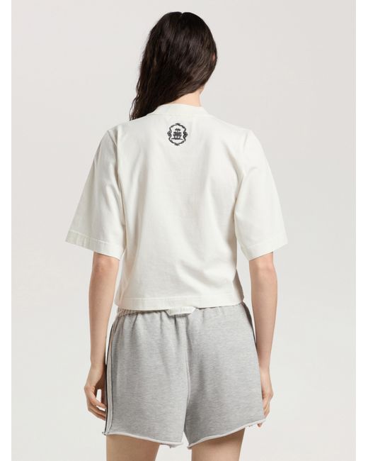 Palm Angels Natural Lions Herald Boxy T-Shirt Off