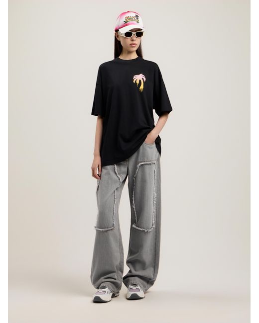 Palm Angels Black I Love Pa Loose T-Shirt