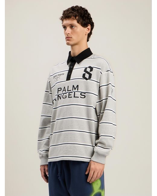 Palm Angels Multicolor Palm Sport Long-Sleeved Polo Shirt for men