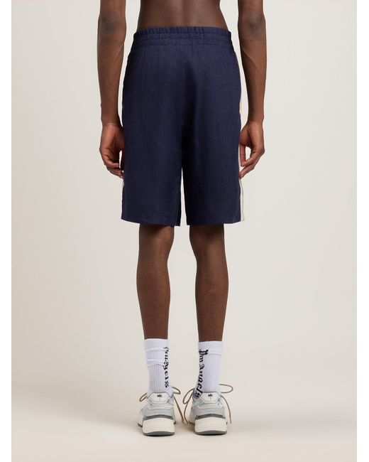 Palm Angels Blue Classic Logo Track Shorts for men