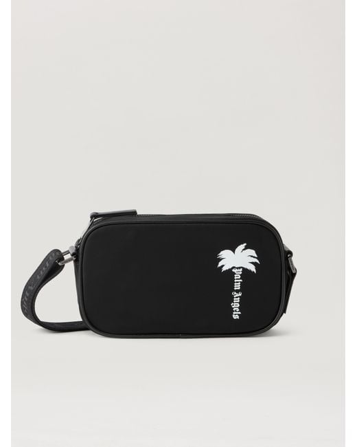 Palm Angels Black Tree Logo Crossbody Bag for men