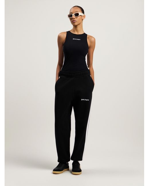 Palm Angels Black Training Track Tank Top