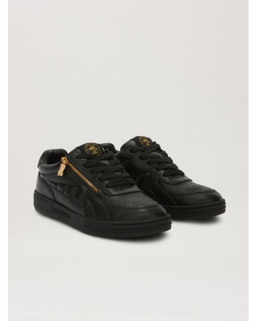 Palm Angels Black Side Zip University Sneakers for men