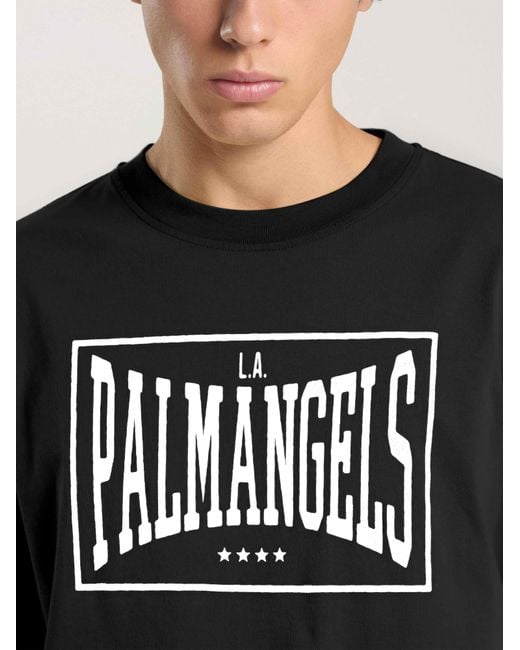 Palm Angels Black Vintage Box Logo Loose T-Shirt for men