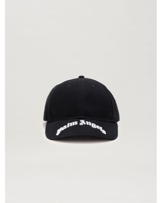 Palm Angels Curved Logo Cap in Black for Men | Lyst