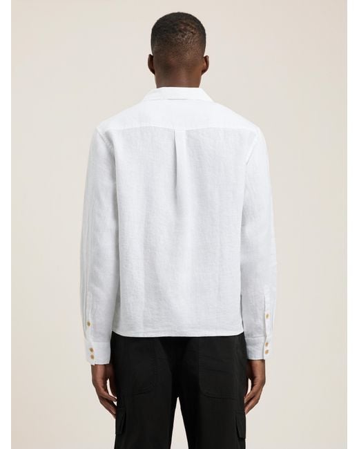 Palm Angels White Palm Tree Bowling Shirt for men