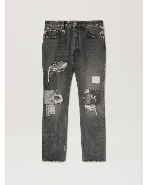 Palm Angels Gray Destroyed Jeans for men