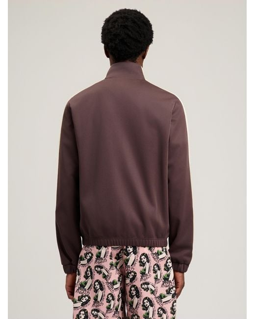 Palm Angels Brown Classic Logo Vintage Track Jacket for men