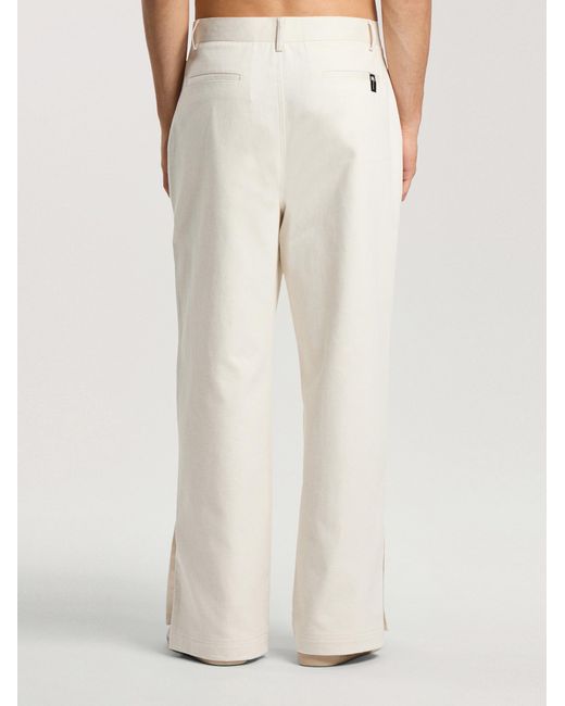 Palm Angels Natural Palm Tree Loose Trousers Off for men
