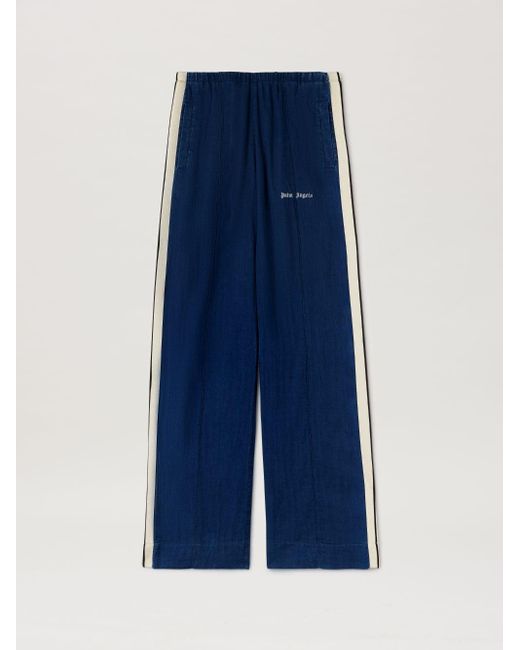 Palm Angels Blue Chambray Track Pants