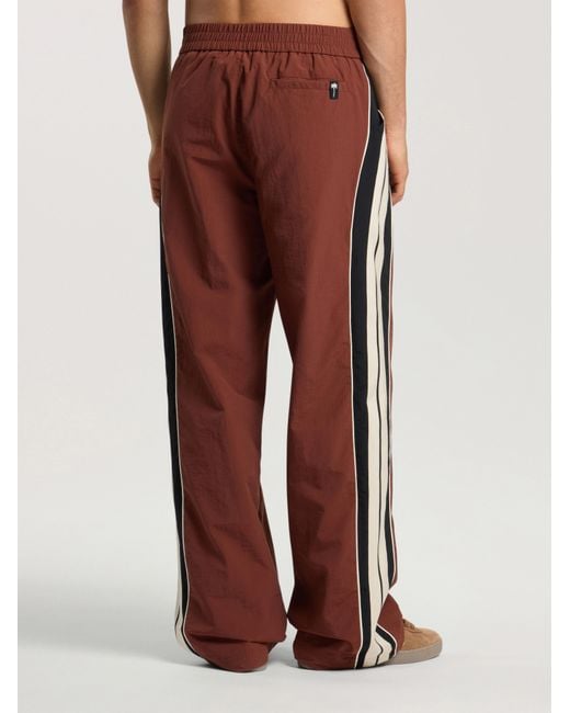 Palm Angels Red Hollywood Nylon Track Pants for men