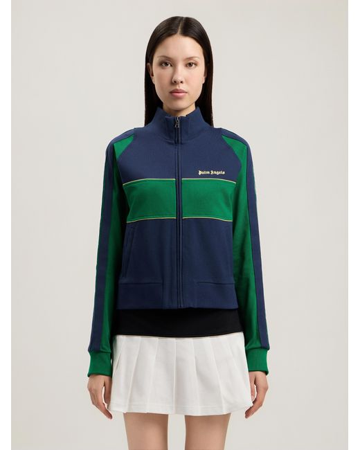 Palm Angels Multicolor Classic Logo Zipped Crew Jacket