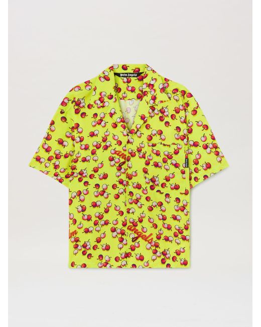 Palm Angels Yellow Cherries Shirt for men