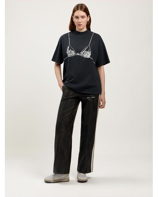 Palm Angels Black Bra Loose T-Shirt